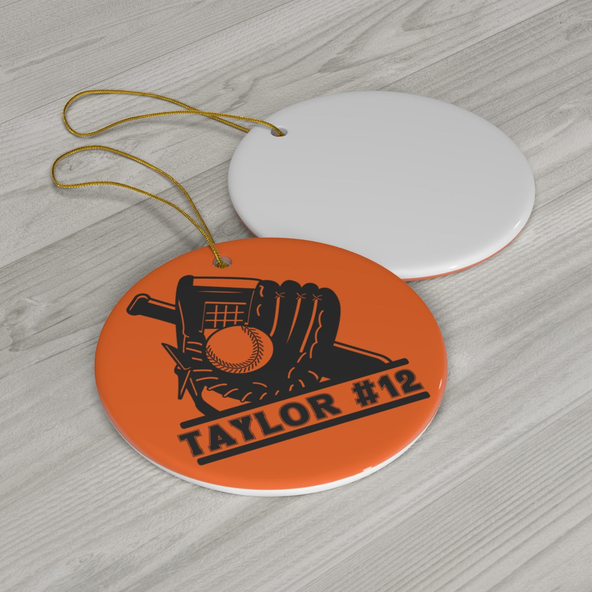 Baseball Ornament, Personalized Baseball Christmas Ornament, Ceramic Tree Ornament for Baseball Players