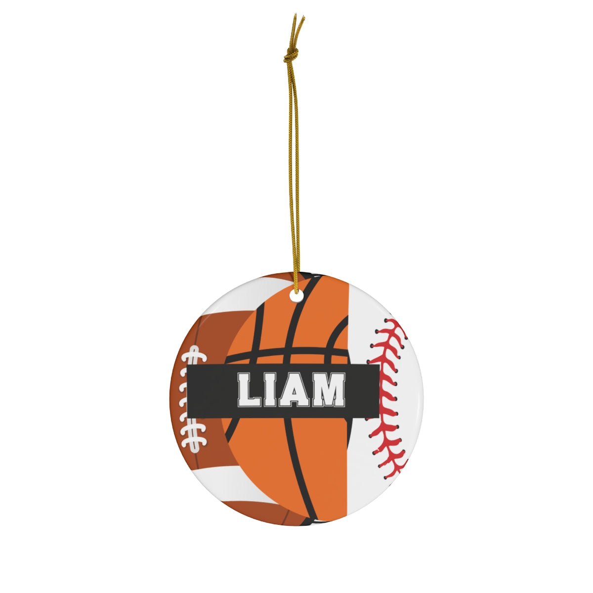 Basketball Football Baseball Christmas Ornament