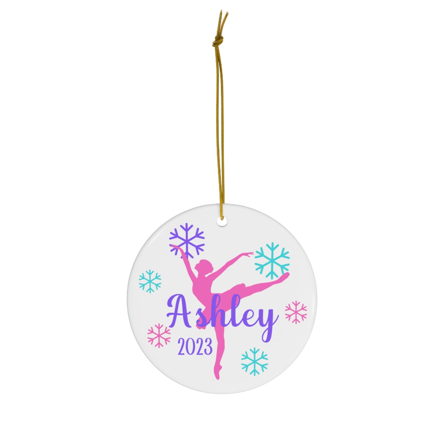 Dance Ornament, Personalized Dancer Ceramic Ornament