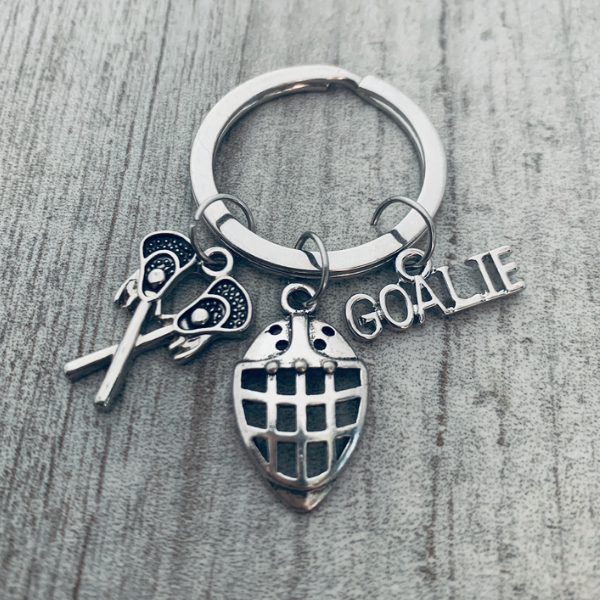boys Lacrosse Goalie Keychain