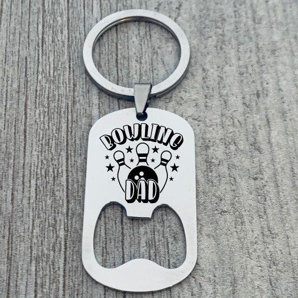 Bowling Dad Keychain