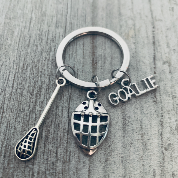 Lacrosse Goalie Keychain gift