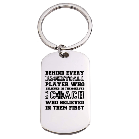 basketball coach keychain
