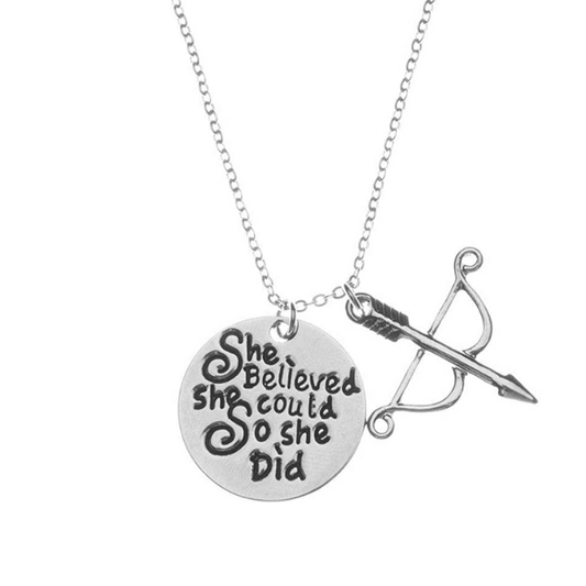Archery Necklace - She Believed She Could