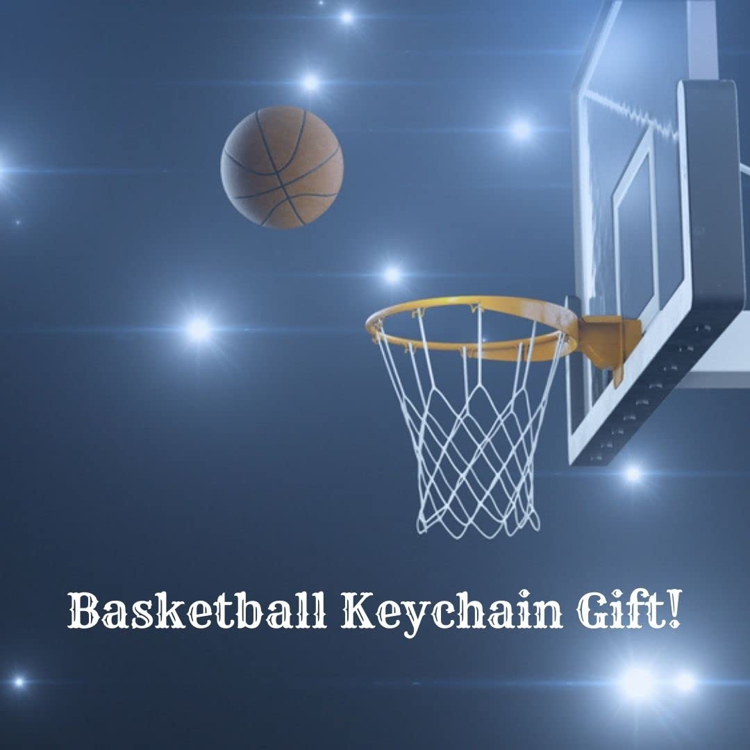 Basketball Charm Round Keychain Perfect Gift with Choice of Engraving