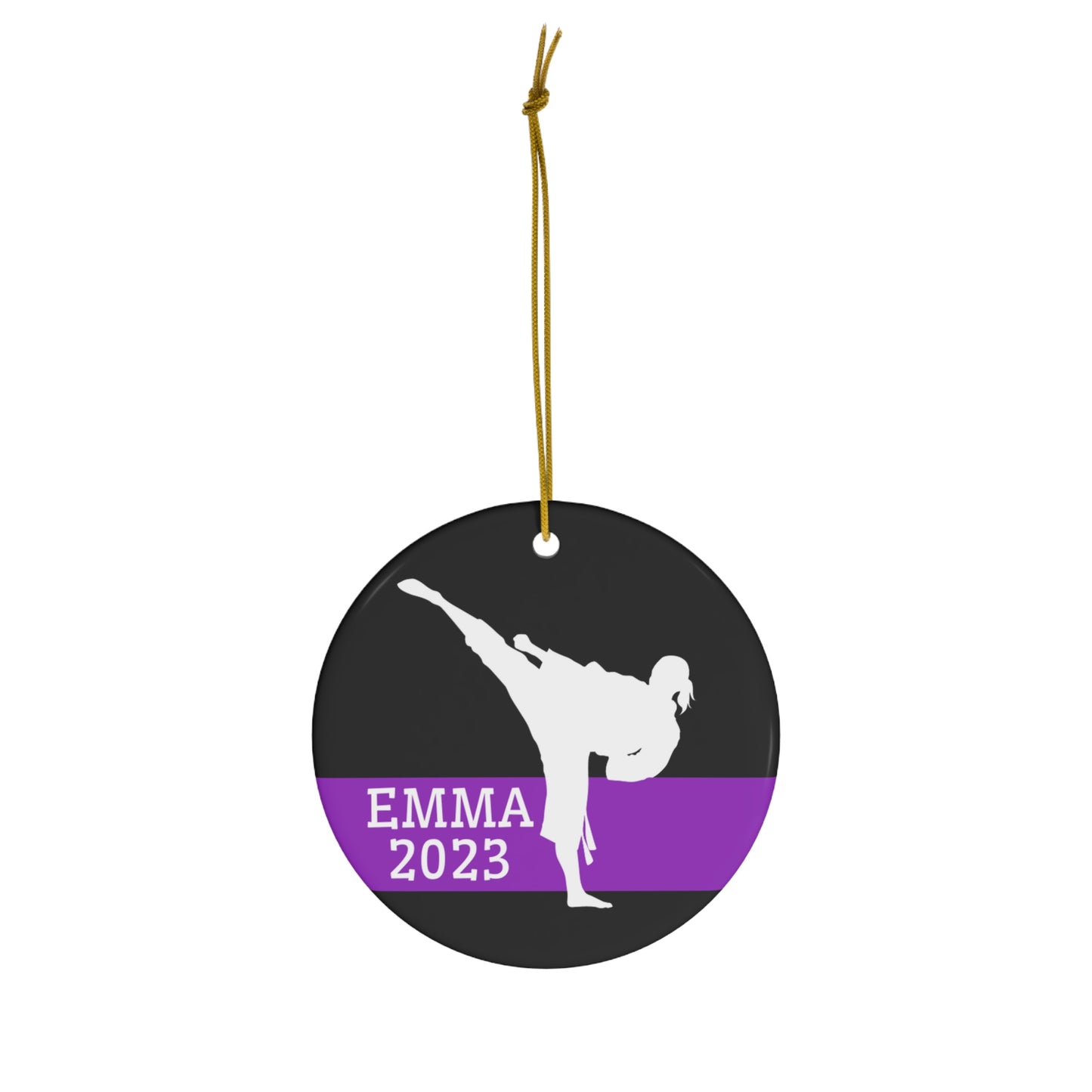 Karate Girl Ornament, 2024 Personalized Karate Christmas Ornament