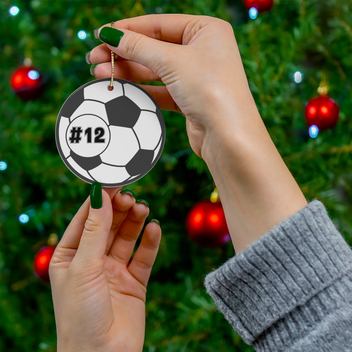 Personalized Soccer Christmas Ornament