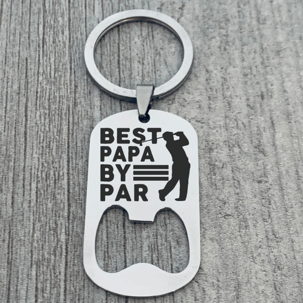 Best Papa By Par Golf Keychain -  Pick Style