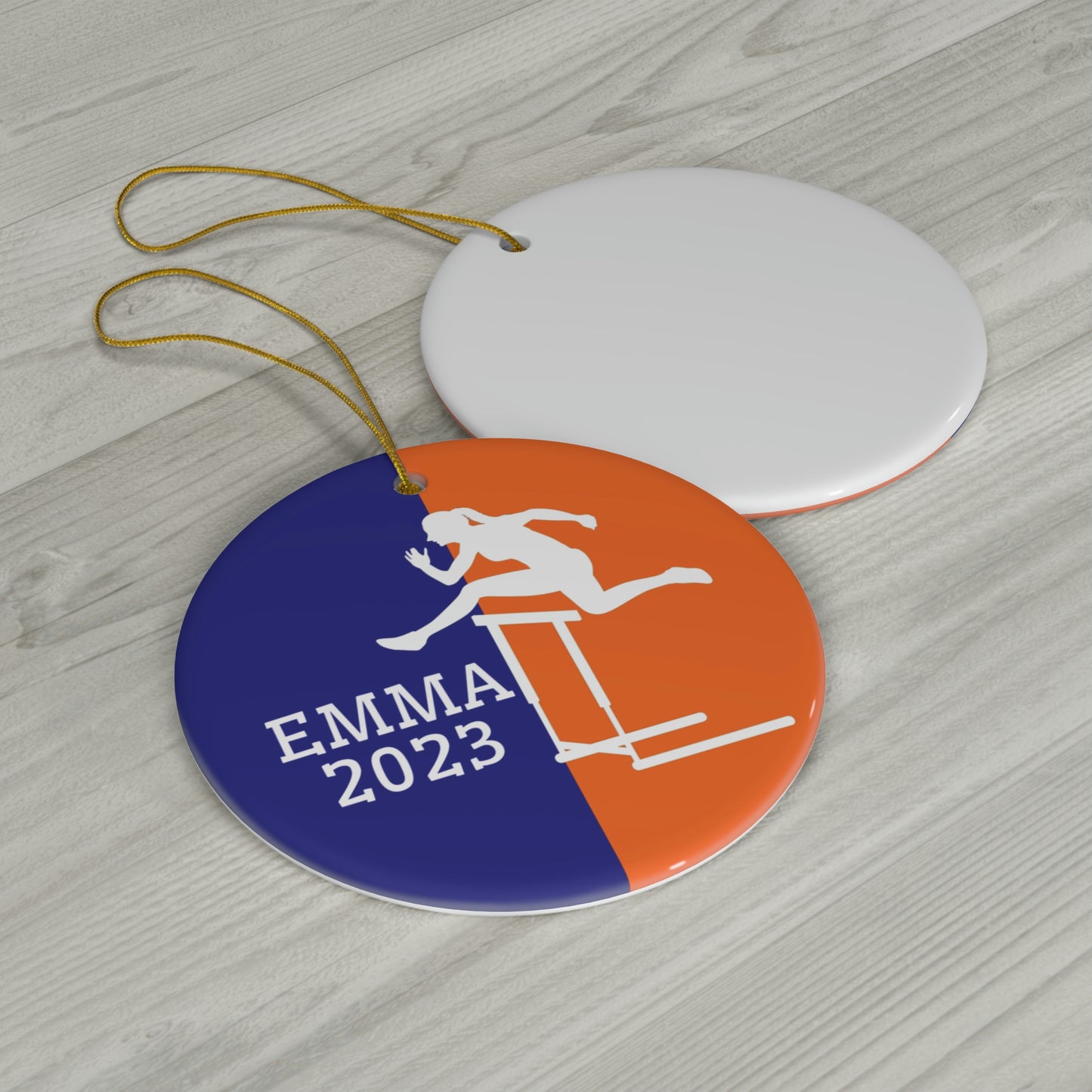 Runner Ornament, 2023 Personalized Runner Christmas Ornament, Ceramic Tree Ornament for Track and Field Players