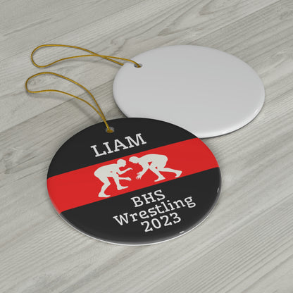 2023 Personalized Wrestling Christmas Ornament