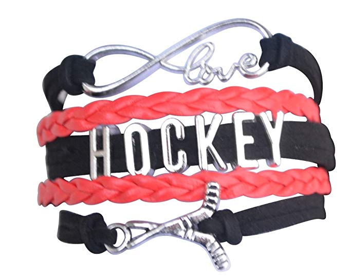 Ice Hockey Multi Colored Rope Bracelet - Pick Colors - Sportybella