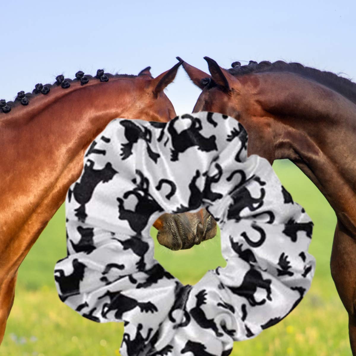 Horse Premium Velvet Scrunchie