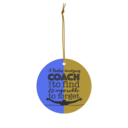 Swim Ornament, Personalized Swim Christmas Ornament, Swimming Present, Ceramic Tree Ornament Gift for Swimmers, Custom Ornament