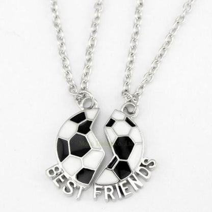 Girls Soccer Friendship Necklace Set - Sportybella