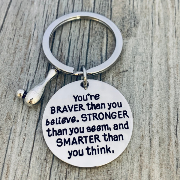 Bowling Keychain -Braver Than You Believe