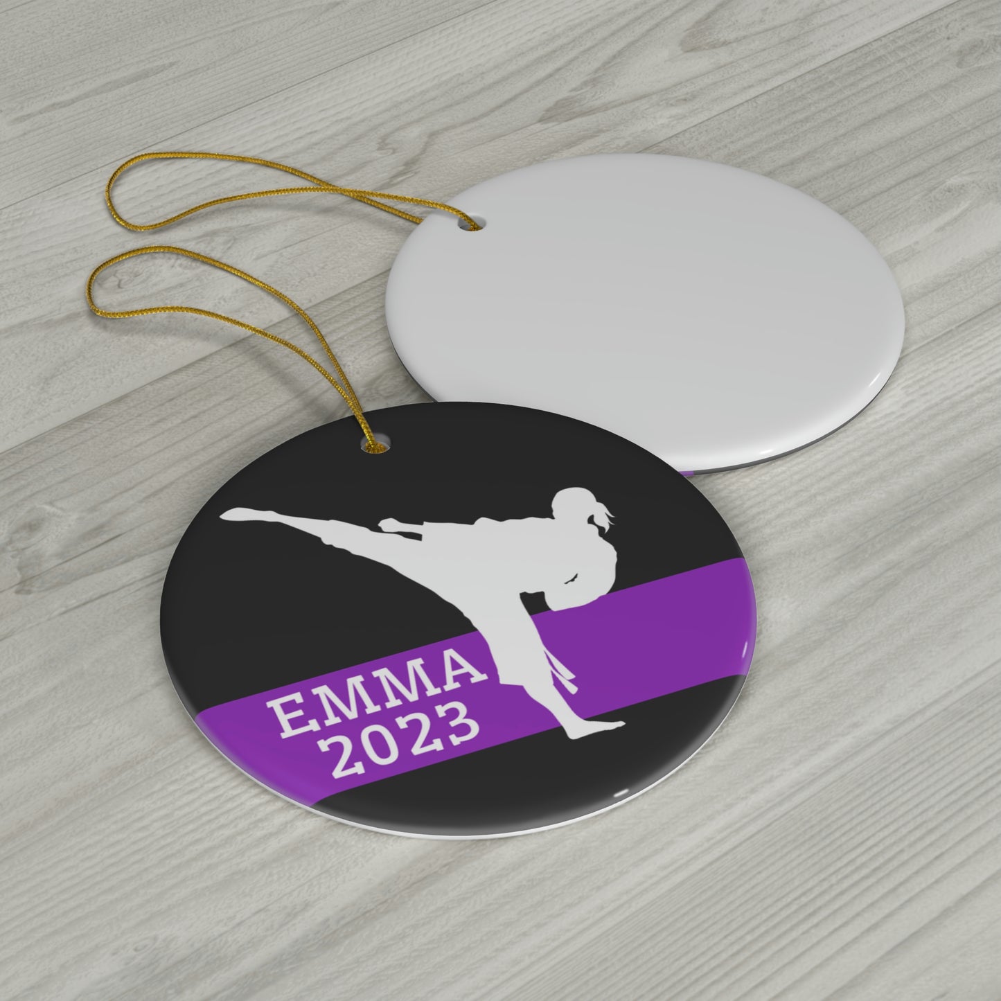Karate Girl Ornament, 2024 Personalized Karate Christmas Ornament