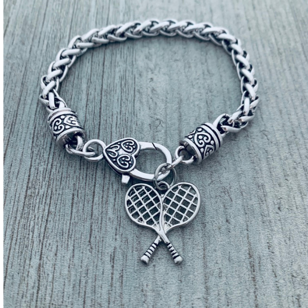 Tennis Racket Charm Bracelet