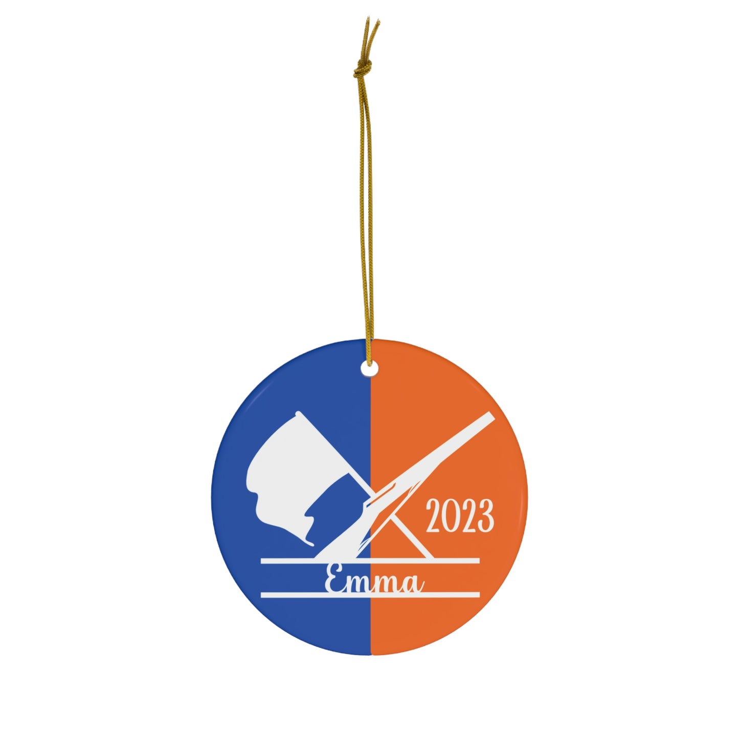 Personalized Color Guard Ceramic Christmas Ornament