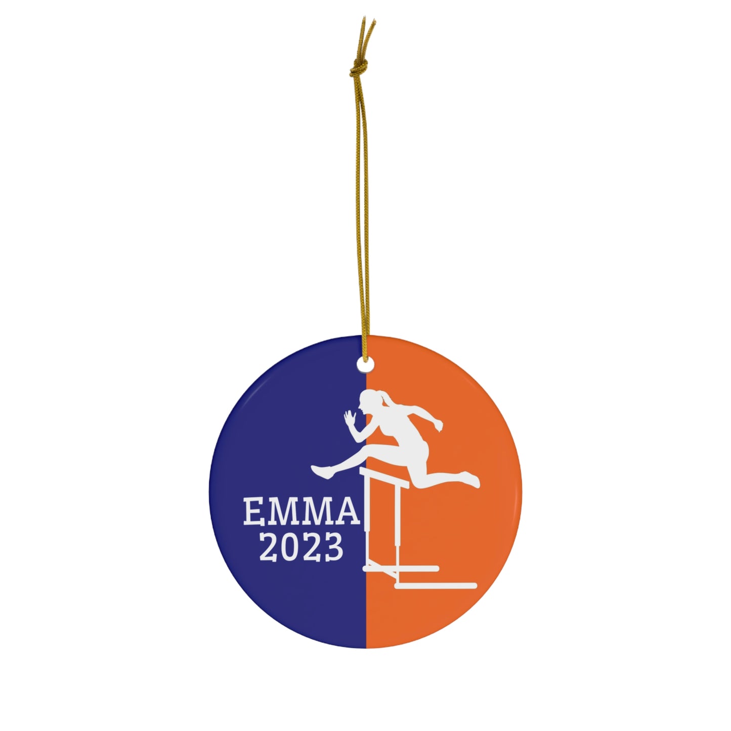Runner Ornament, 2023 Personalized Runner Christmas Ornament, Ceramic Tree Ornament for Track and Field Players