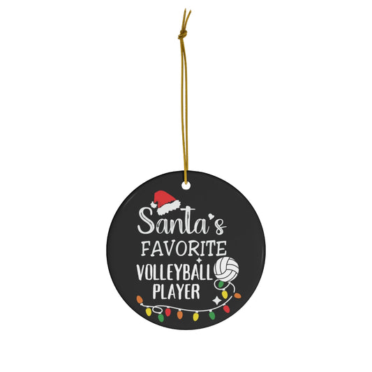 Volleyball Ornament, Santa's Favorite Volleyball Player Ceramic Ornament