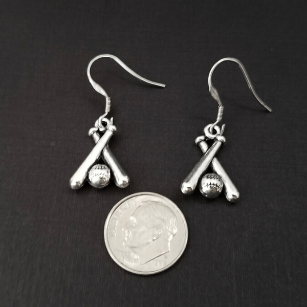 Bat & Ball Softball - Baseball Earrings