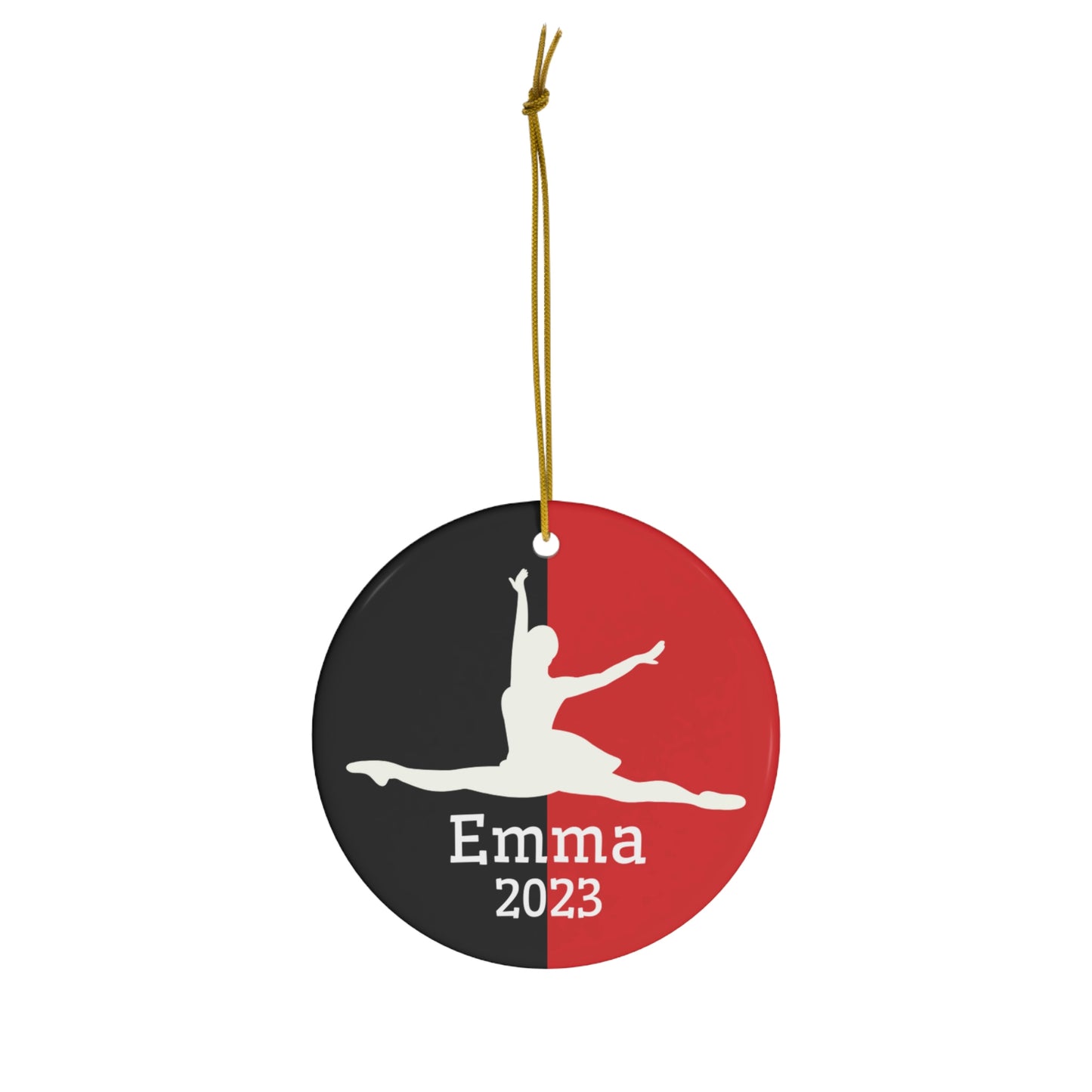 Dance Ornament, Personalized Dancer Ceramic Ornament