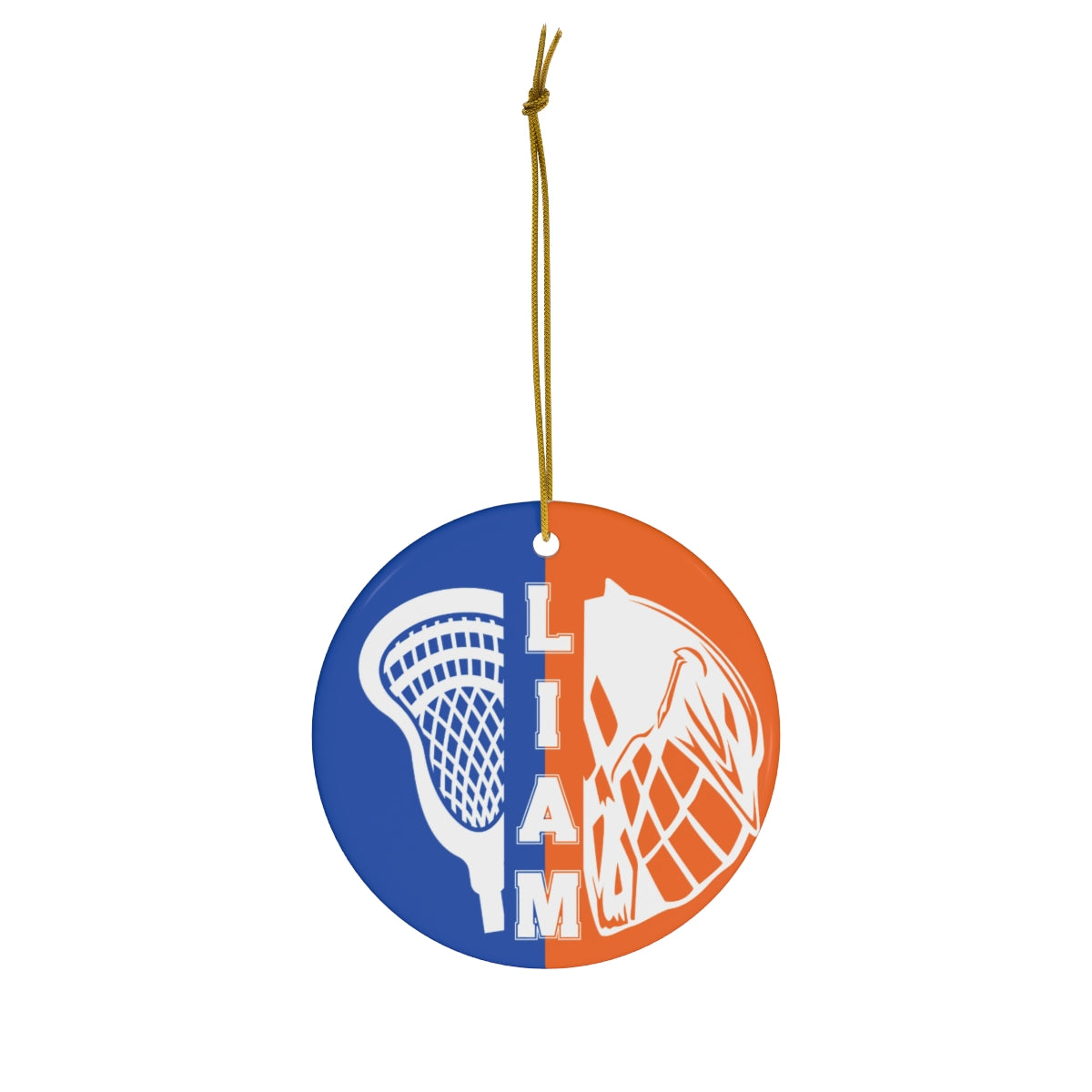 Personalized Boys Lacrosse Christmas Ornament