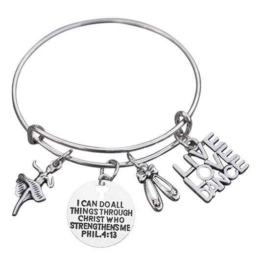 Dance Faith I Can Do All Things Through Christ Who Strengthens Me Bracelet