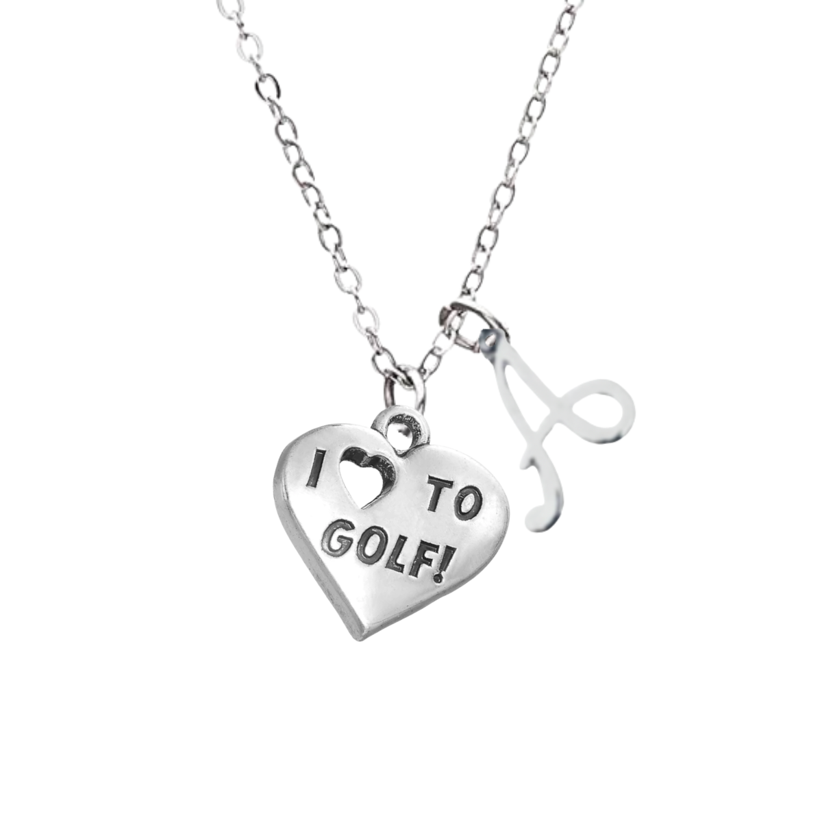 Love Golf Initial Necklace