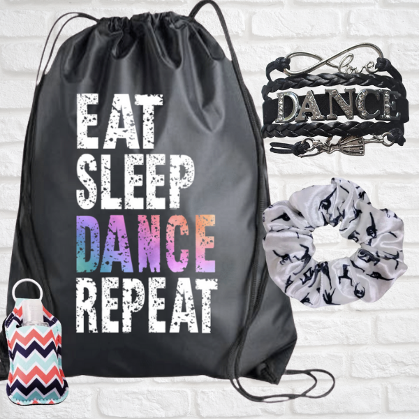 Dance Sportybag - Eat Sleep Dance Repeat Nylon Drawstring Bag