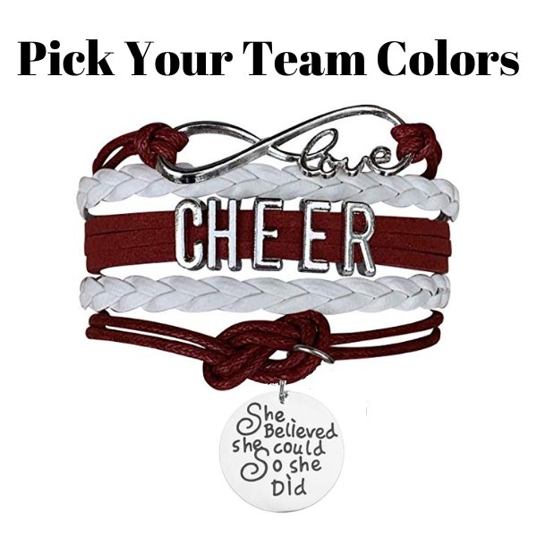 Cheer Bracelet with Inspirational Charms - Sportybella