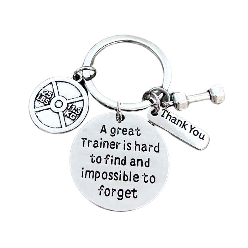 Fitness Trainer Keychain Great Trainer Is Hard to Find