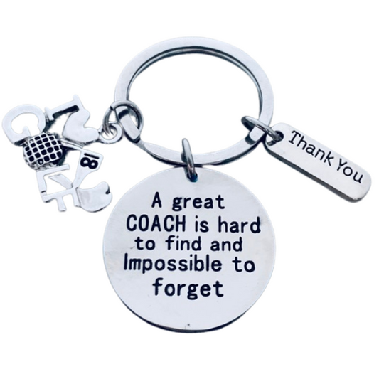 Golf Coach Keychain- Great Coach is Hard to Find