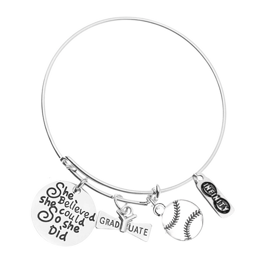 2023 Sports Graduation Bracelet - She Believed She Could- Pick Activity