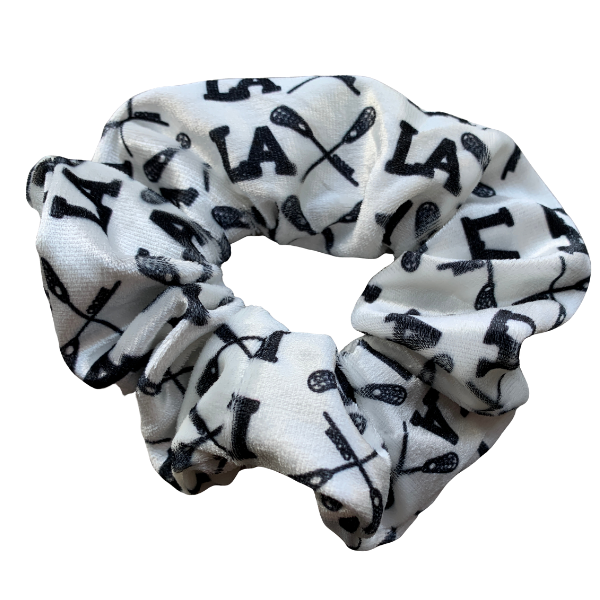 white lacrosse scrunchie