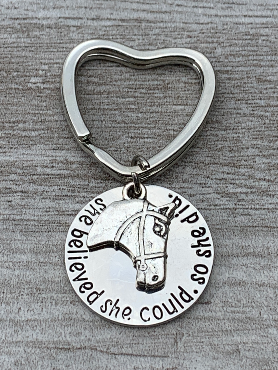 Horse She Believed She Could So She Did Keychain