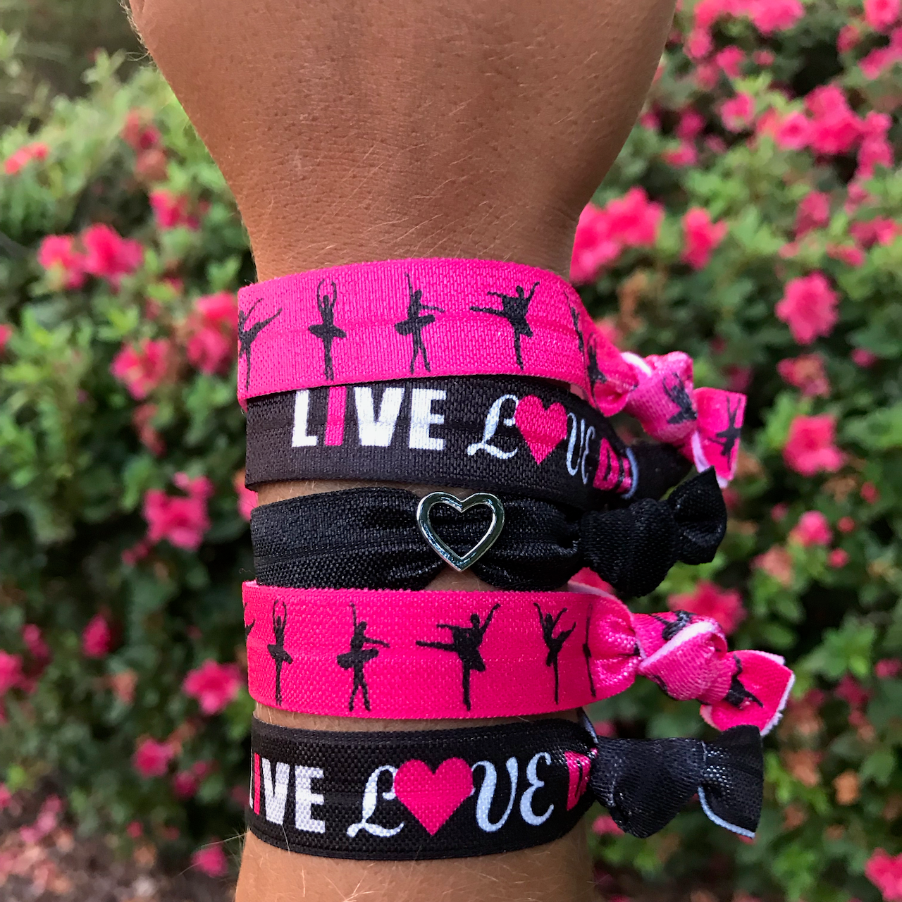 Girls Live Love Dance Hair Ties Set - Sportybella