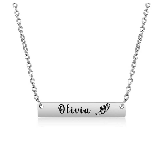 Running Track and Field Bar Necklace