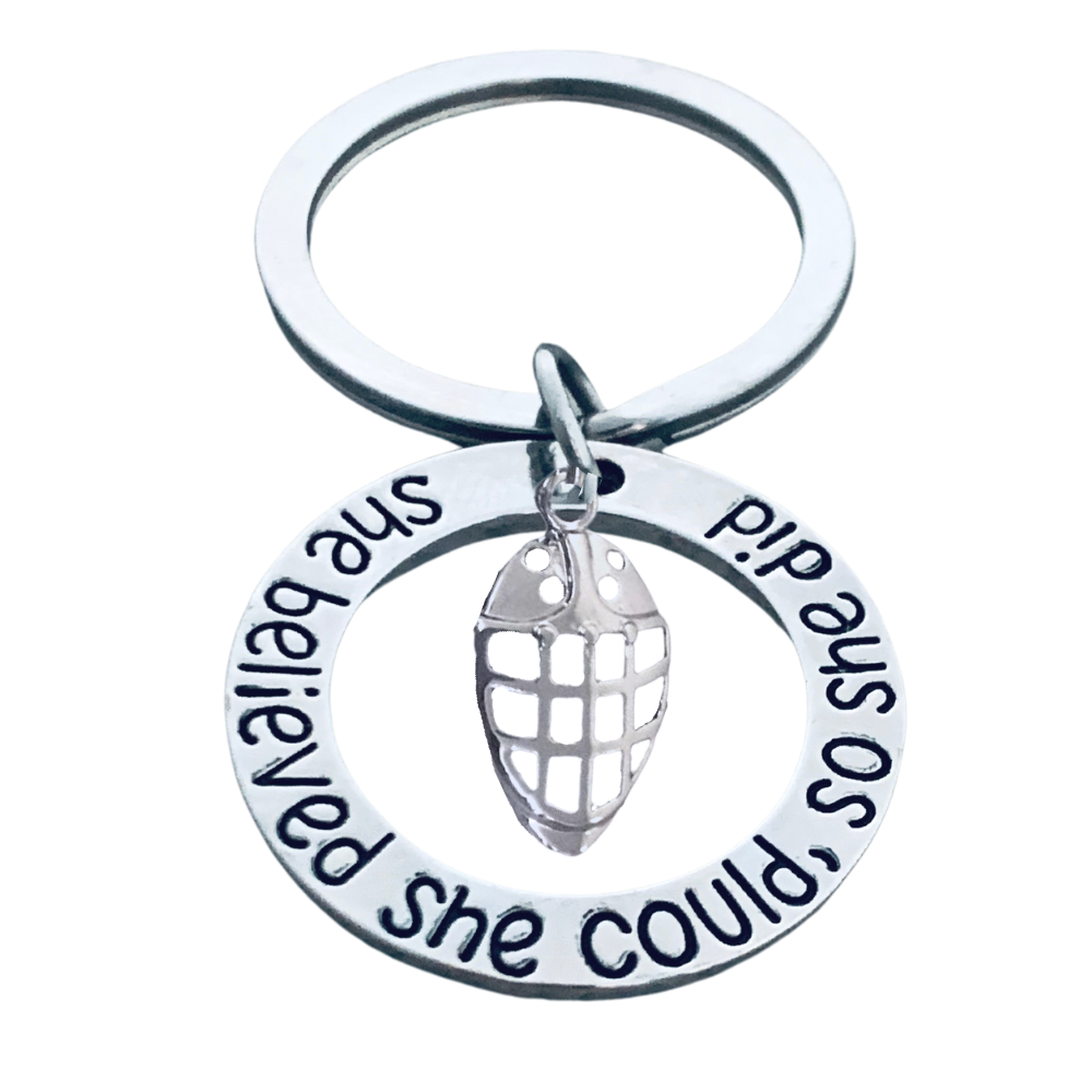 Goalie Keychain- She Believed She Could So She Did