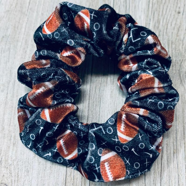 Football Premium Velvet Scrunchie