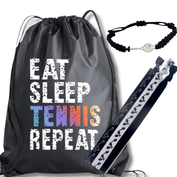 tennis gift set, tennis bag, hair ties