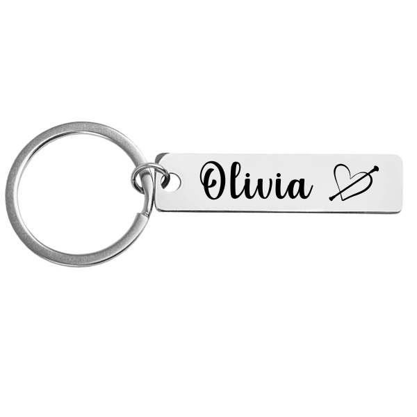Personalized Engraved Baton Twirling Keychain