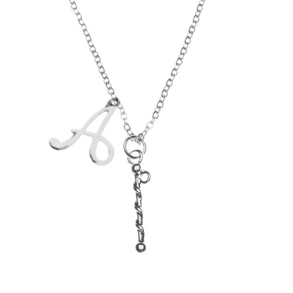 Personalized Baton Twirling Necklace - Letter Charm