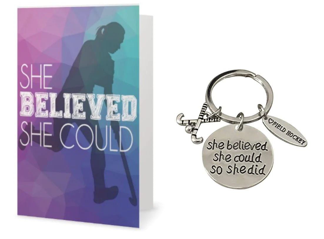Field Hockey Keychain & Card Set