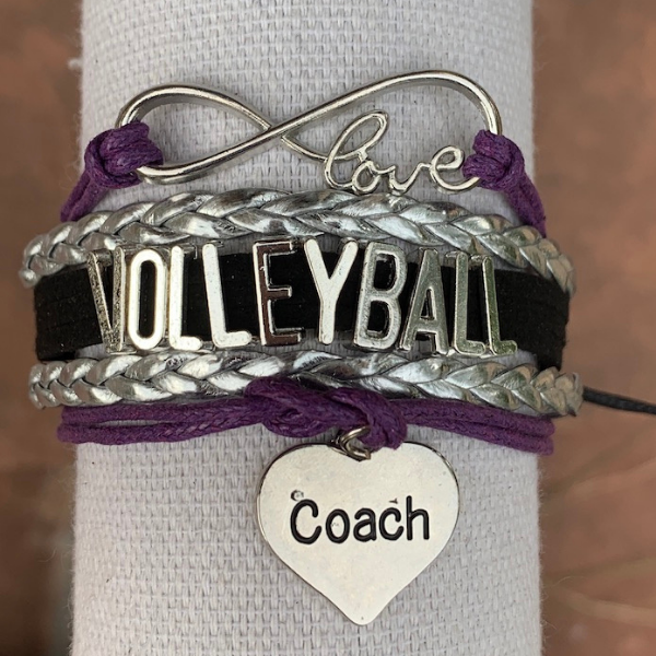 Volleyball Coach Bracelet - Pick Your Team Colors