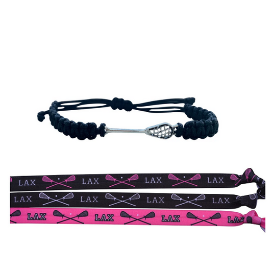 Girls Infinity Lacrosse Gift Set (Bracelet & Headbands) - Sportybella