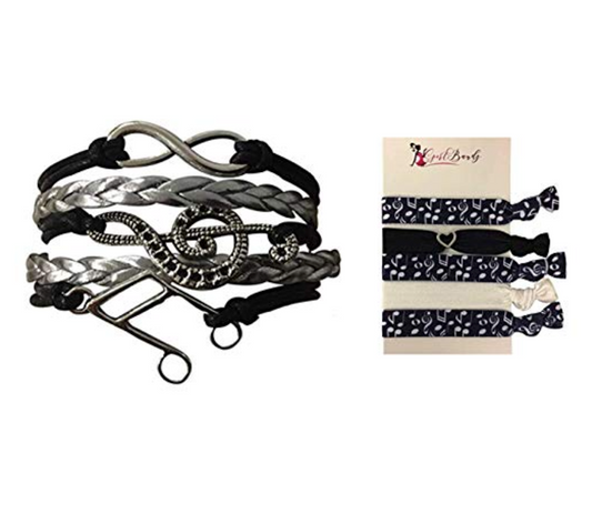 Music Bracelet & Hair Ties Gift Set