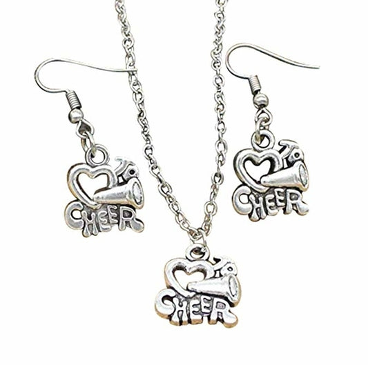 Cheer Necklace & Earring Set - Sportybella