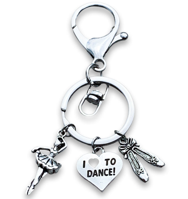 Dance Zipper Pull Keychain