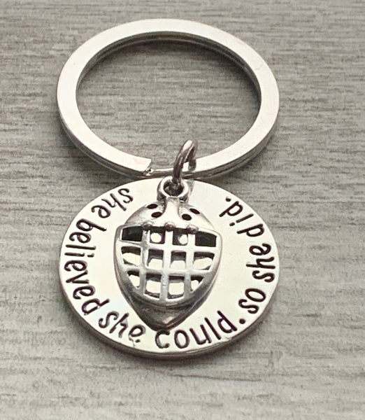 Ice Hockey Mask Charm Keychain